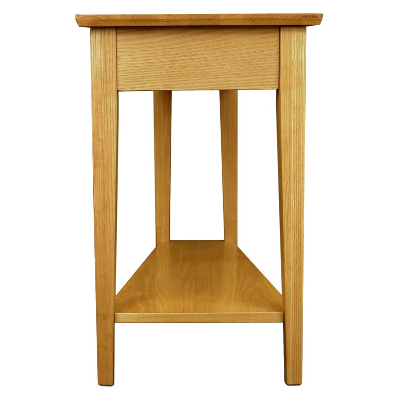 Leick Home 10074-DS Recliner Wedge Side Table with Shelf, Desert