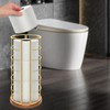 NearMoon Toilet Paper Organizer Stand, Freestanding 3 Rolls Tissue Storage,