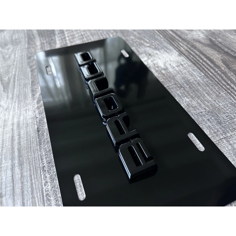 ADS 3D Bronco Glass Black On Black License Plate New