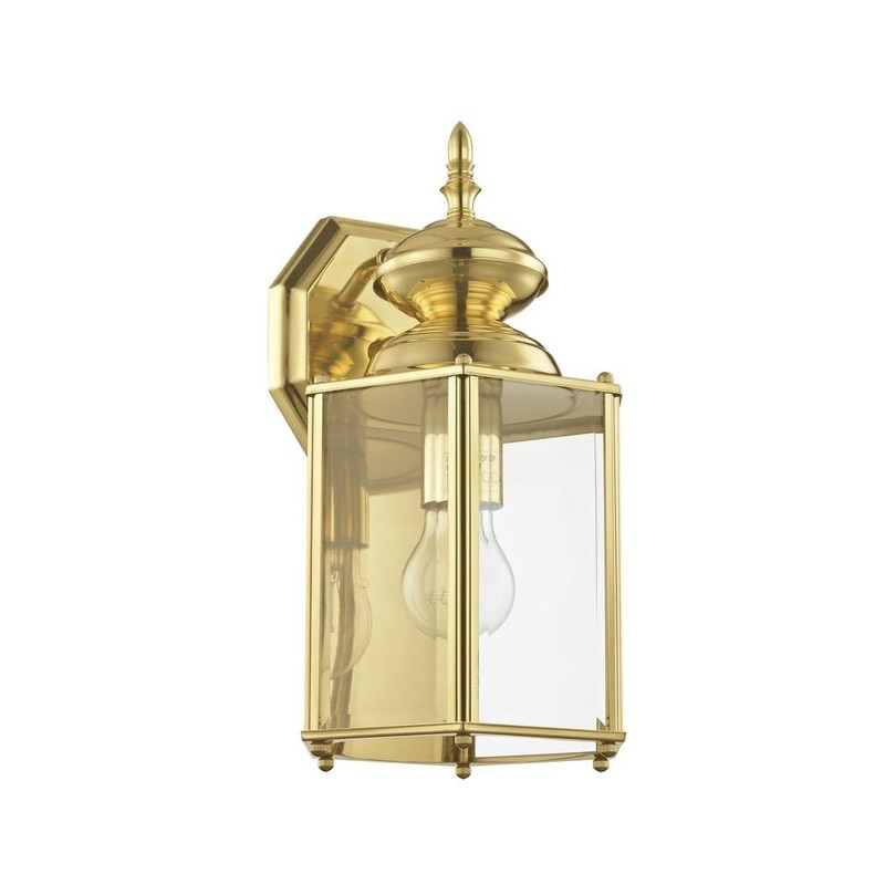 Livex Lighting 2007-02 Outdoor Wall Lantern with Clear Beveled Glass