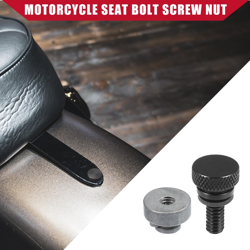 A ABSOPRO Motorcycle Seat Bolt with Nut for Harley /