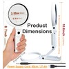 Magnifying Glass with Light and Stand, Foldable Handheld Large Magnifying