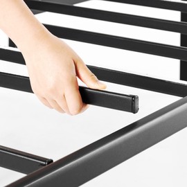 Best Price Mattress 14 Inch Simply Sturdy Metal Platform Bed, Black-Full