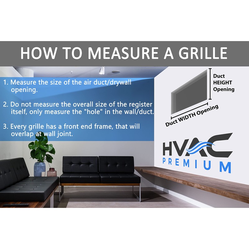 HVAC Premium 14"w X 8"h 3-Way AIR Supply Grille -