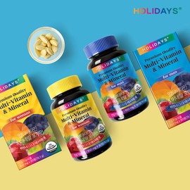 Holidays Multivitamin Mineral For Men + For Women 90 tablets, 1 bottle (3 months supply each) / 홀리데이즈 멀티비타민미네랄 포맨+포우먼 90정 1병 (각3개월분)