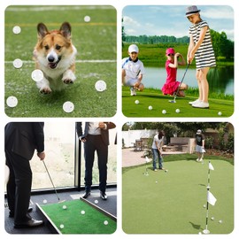 THIODOON Golf Practice Ball Air Flow Hollow Exercise Golf Balls 40mm Plastic Golf Balls for Rocking Practice Driving Home Outdoor Golf Games for Adults Kids 24 Pack