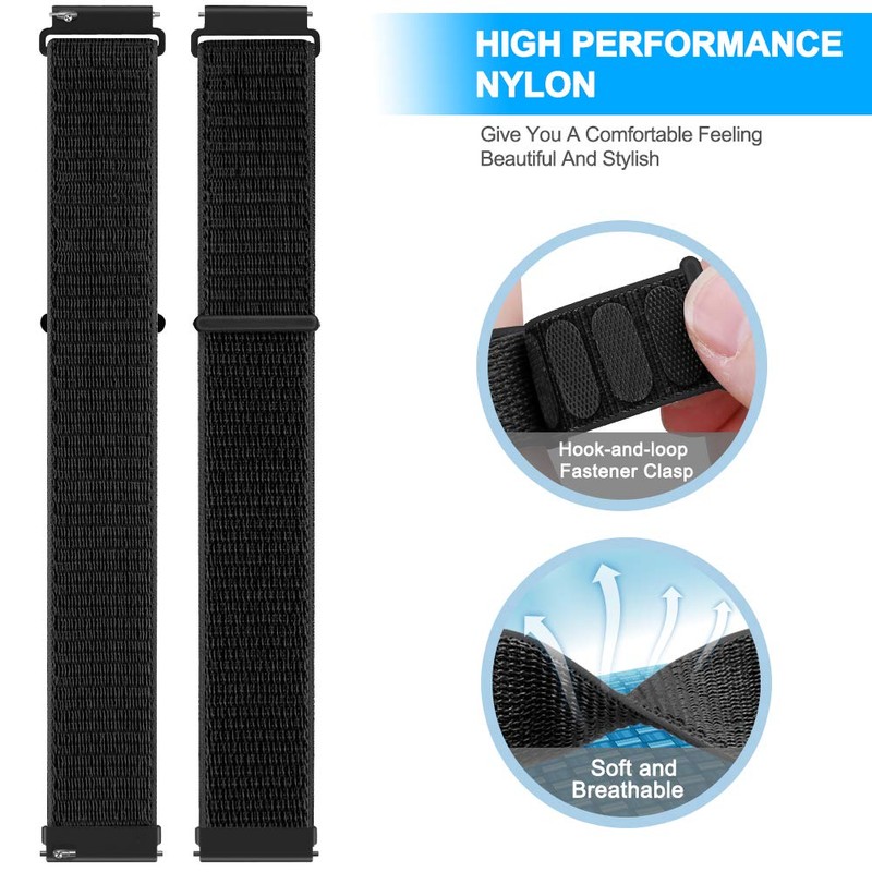Runostrich Watch Band, 0.8 inch (20 mm), 0.9 inch (22