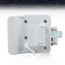 PIT66 RV Entry Door Lock Handle Compatible with Travel Trailers Zinc Alloy Door Lock Handle White