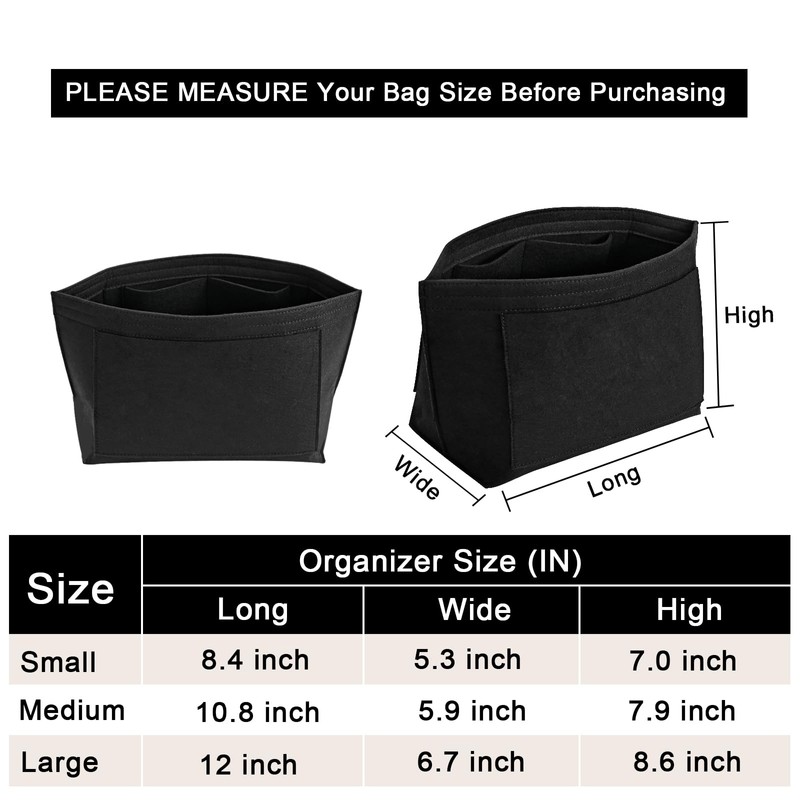 LOUKAYCCI Felt Purse Organizer Insert for Longchamp Le Pliage L