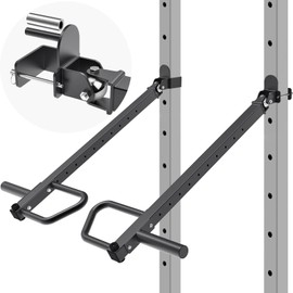 SELEWARE Heavy Duty Adjustable Jammer Arms Lever Arms - 600 lbs Capacity, Alloy Steel, Fits 3'' x 3'' Power Racks with 5/8" or 1" Holes, Home Gym Strength Training, Compatible with 2" Olympic Plates