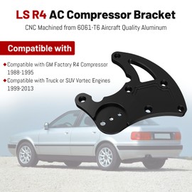 LS R4 AC Compressor Bracket Endxedo LS R4 A/C Bracket Compatible with Factory R4 Compressor 1988-1995, Compatible with Truck or SUV Vortec Engines 1999-2013