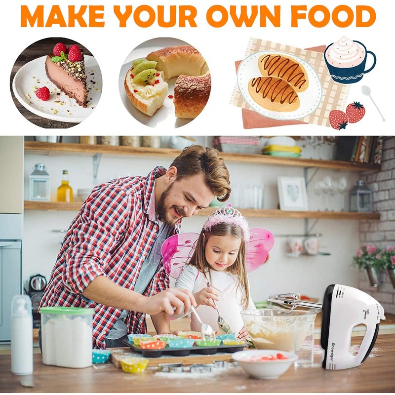 Electric Hand Mixer, 7 Levels Hand Mixer, Includes 2 Whisks,