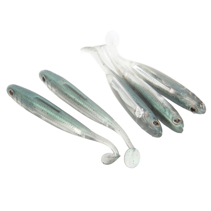 5Pcs Simulated Soft Fish Bait 3D Eyes Environmentally Friendly Silicone