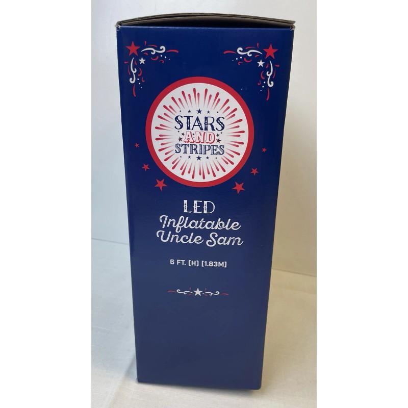Stars & Stripes Uncle Sam 6ft Patriotic American Flag LED