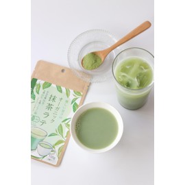 Koshiwaen Hikuru Organic Matcha Latte, 3.5 oz (100 g) x 2 Packs