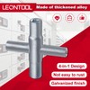LEONTOOL Cross Key Wrench, 2-Piece Electric Cabinet Key, Universal Multi-functional
