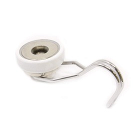 first4magnets™ White Swivel Hook for Holding Rope, Wires and Clothing - 25mm Dia - Pack of 1