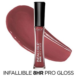 L’Oreal Paris Maquillaje Infalible Brillo de labios hidratante de 8 horas, Sangría, 0.21 Fl Oz