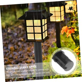 COOLHIYA Solar Light Stake 8pcs Ground Cone Solar lamp Solar Powered Lights Outdoor Stake Solar Light Ground Stakes Solar Torch Light Spikes Outdoor Light Spikes Stake Plastic Replace Lawn