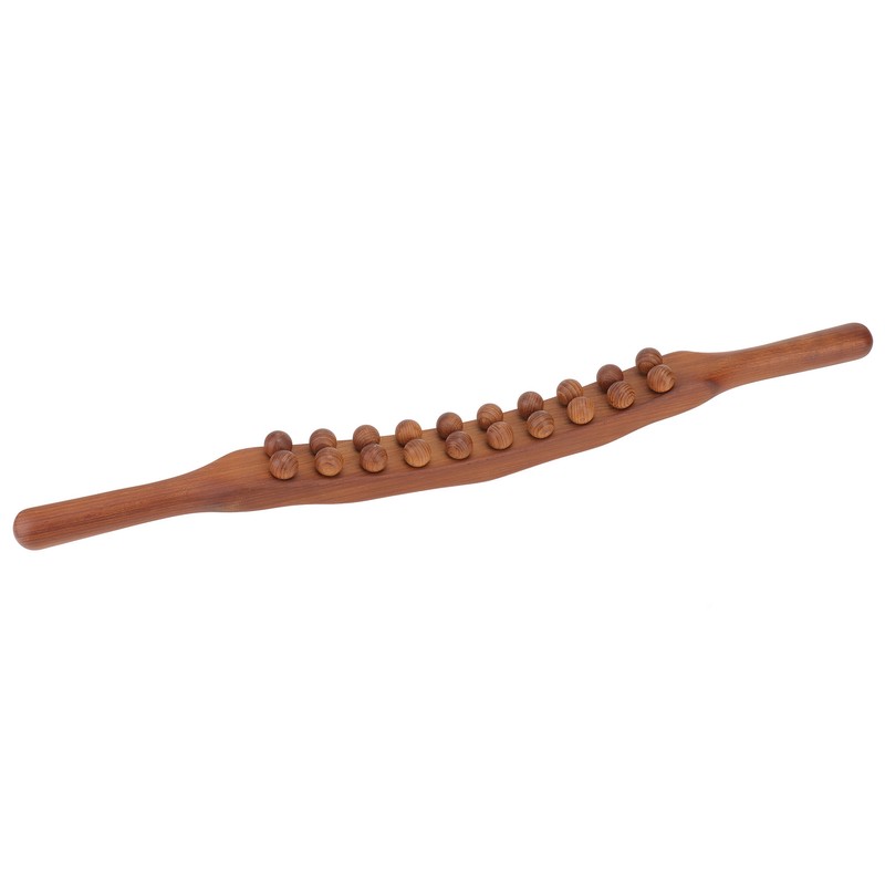 Guasha Stick Carbonized Double Row 20 Beads Lymphatic Drainage Fatigue