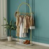 HKaikzo Gold Clothing Rack, Modern Clothes Rack with Marble Base,