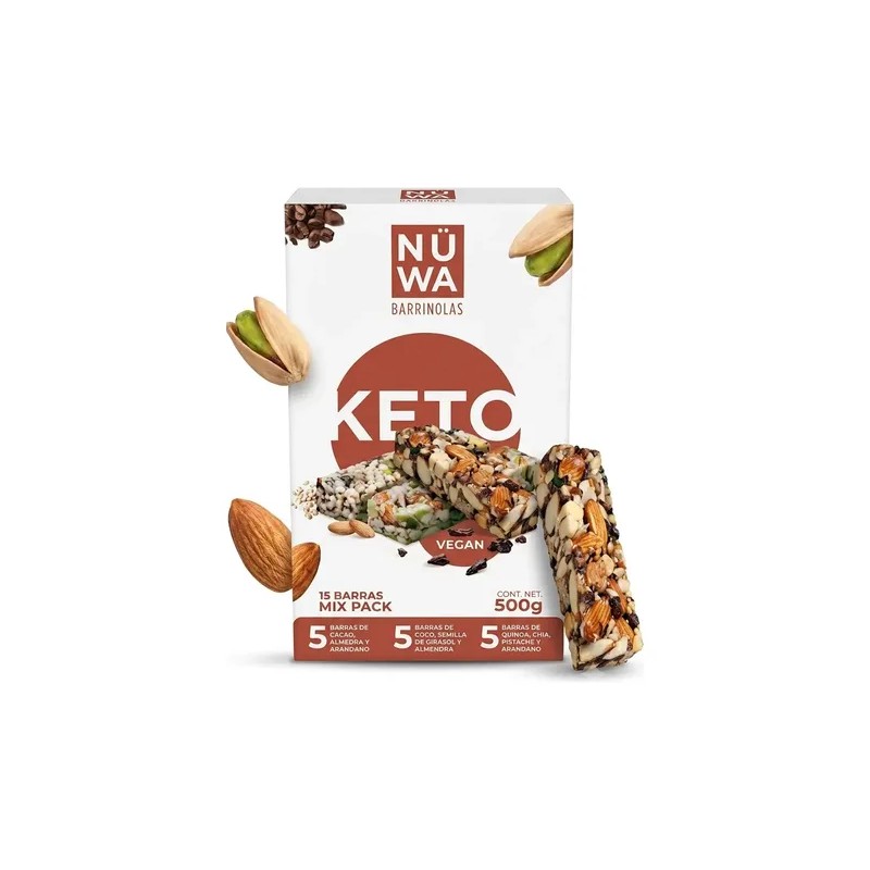 Barra proteica Nuwa Keto sin TACC 35 g pack x