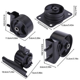 IKASEFU 4pcs Engine and Transmission Mount Set Compatible for 2007-09 SX4 2.0L for AUTO Transmission 11710-80J00 11720-80J00 11610-80J00 11620-80J00