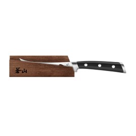 Cangshan TS Series 1020809 Swedish Sandvik 14C28N Steel Forged 5-Inch Tomato/Cheese Knife and Wood Sheath Set