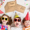 Tikplus Pack of 20 Invitation Cards Children's Birthday, Kraft Paper