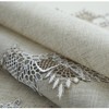 Q'foo Lace Table Runner, Embroidery, Center Cross, Scandinavian Floral Pattern,