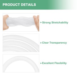 M METERXITY Silicone Tubing, 3/8"(10mm) ID x 1/2"(13mm) OD Silicone Rubber Vacuum Tube, 5ft(1.5M) High Temp Water Air Hose Pipe for Pump/Liquid Transfer/Home Brewing/Winemaking [Clear]