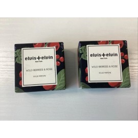 Elvis + Elvin 2 Elvis + Elvin WILD BERRIES & ROSE SOLID PERFUME 0.17 OZ. EACH
