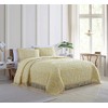 Beatrice Home Fashions Medallion Chenille Bedspread, King Sham, Yellow