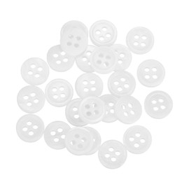 uxcell 25 Pcs Natural Shell Buttons, 4 Hole Mother of Pearl Buttons 9mm Sewing Craft Button for Shirt Sewing DIY Crafts Decoration, White