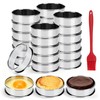 24 Packs Cookie Rings for Baking, 3 Inch English Muffin
