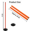 ASENVER Orange Soccer Agility Poles Set Detachable Sports Trainning Speed