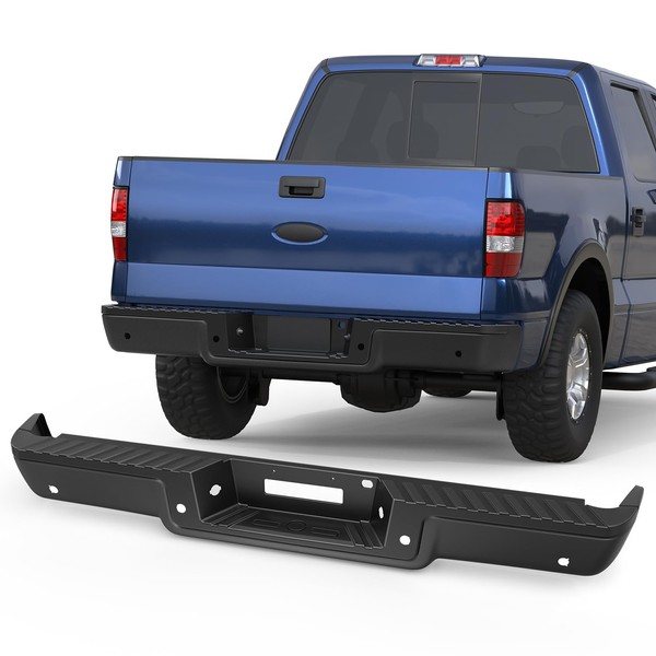 KUIPERAUTO Black Rear Step Bumper Assembly Compatible for 2004 2005