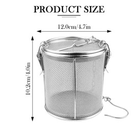 Stainless Steel Mesh Filter, Tea Strainers, Soup Seasoning Separation Basket, Tea and Spice Ball for Cooking Soup (Medium)
