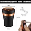 Sylvil Car Ashtray, Auto Ashtray with Cigar Electronic Lighter Solar
