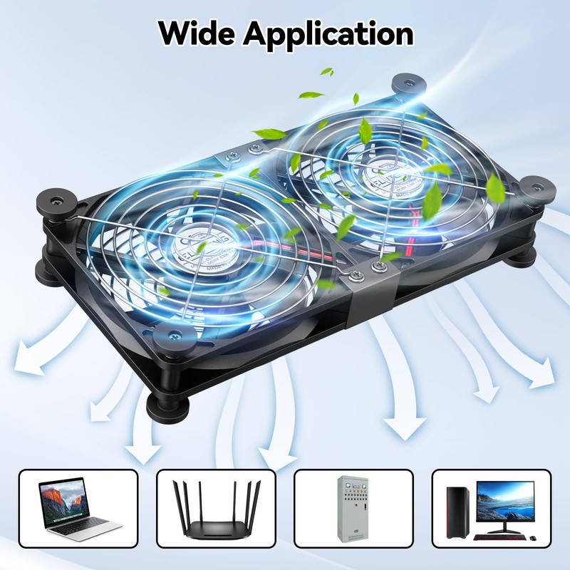 ELUTENG Dual USB Computer Fan 120mm