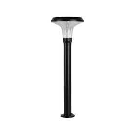Gama Sonic Vantage Bollard Solar Pathway Light, 200 Lumens Warm White 2700K LED, Waterproof Outdoor Landscape Lights