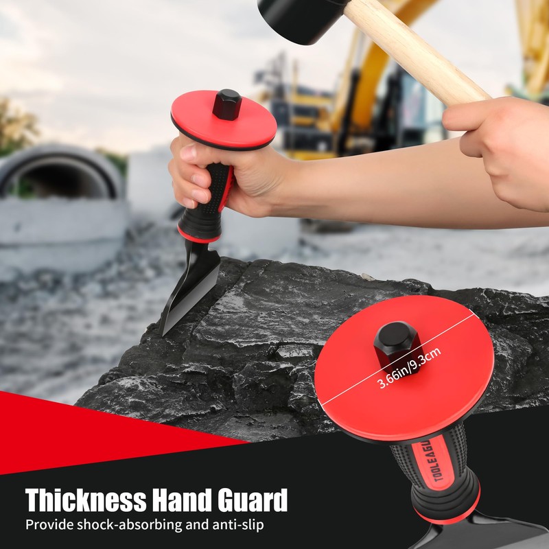 TOOLEAGUE Heavy Duty Masonry Chisel,8 inches Brick Chisel with Hand