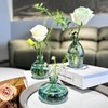 ATDORO 3 Pcs Mini Bud Vases, Clear Bud Vases for