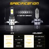CHUSYYRAY Pair 7X6 5x7 LED Headlights Square For Chevy Express