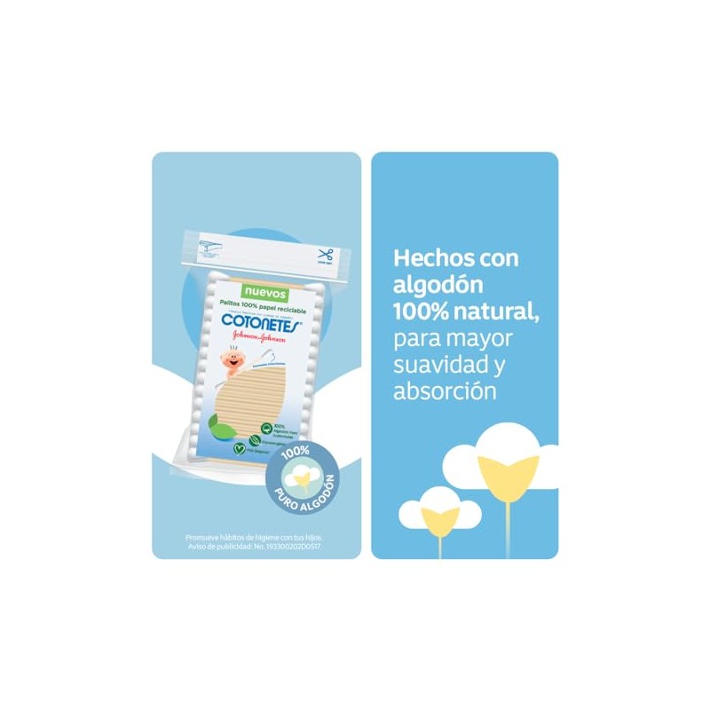 COTONETES Johnson & Johnson Hisopos 300 pzs