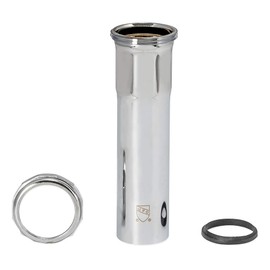 EZ-FLO 1-1/2 Inch Heavy Duty Extension Tube with Slip Joint Connection, 6 Inch Length, 22 Gauge, Brass Plumbing Fitting, Chrome, 35101