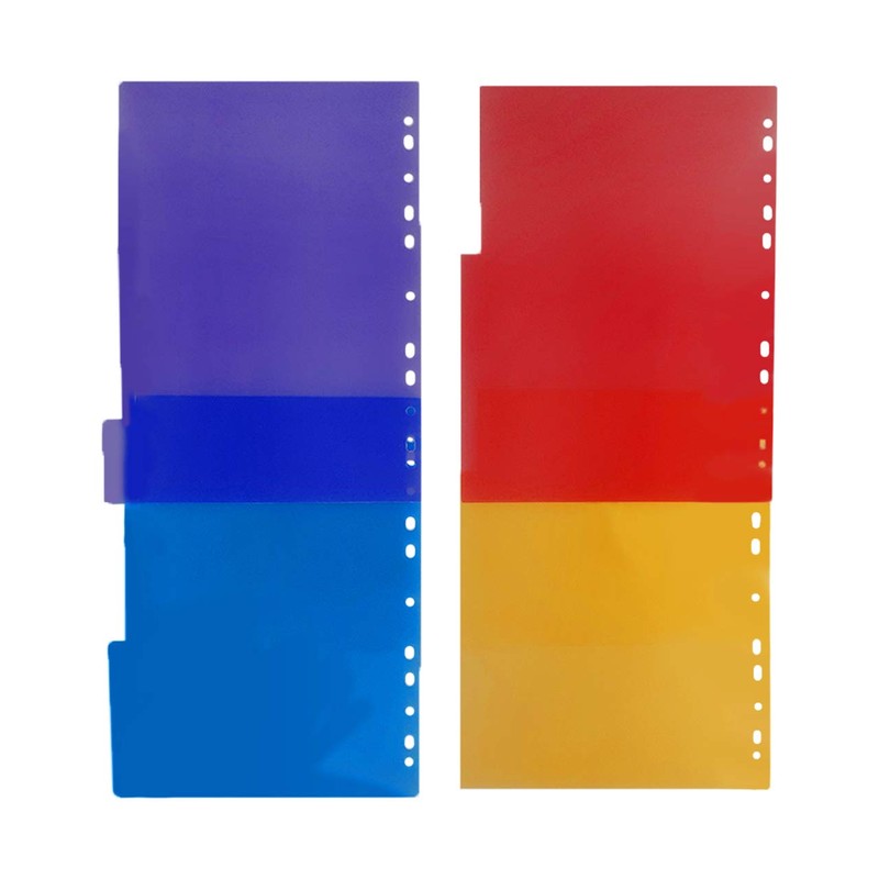 A4 File Dividers Plastic Coloured Tabs Subject Filing Numbered A-Z