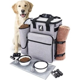 Dog Gear Ruff Dog Travel Bag for Supplies - W/Dog Travel Accessories & Water Resistant -