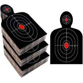 Arrowbash 72 Pcs USPSA/IPSC/IDPA Shooting Target Tactical Cardboard Targets Cardboard Silhouette Target for Shooting Range Practice Competitions Training (30 x 18 Inches)