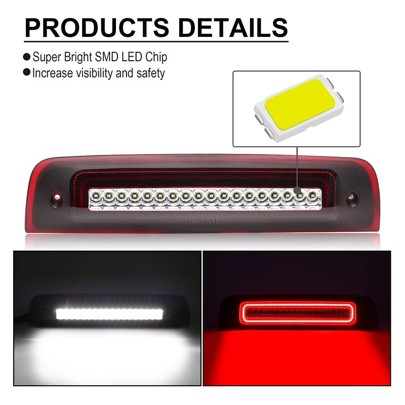 Mynoway LED 3rd Brake Light Compatible with Ram 1500 2500